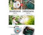 Greenfingers Water Hose Reel 30M Retractable Garden Spray Gun Auto Rewind Wall