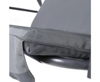 Gardeon Outdoor Swing Chair Garden Bench Furniture Canopy 3 Seater Grey
