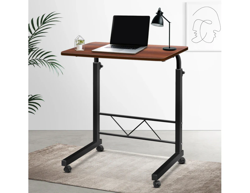 Artiss Laptop Desk Table Adjustable 60CM Dark Wood