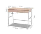 Artiss Computer Desk Drawer Cabinet Oak 100CM