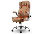 Artiss 8 Point Massage Office Chair PU Leather Espresso