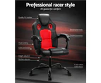 Artiss 2 Point Massage Gaming Office Chair PU Leather Red