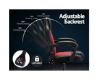 Artiss Gaming Chair 2 Point Massage Office Chairs Executive Seat Red