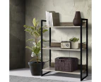 Artiss Bookshelf 3 Tiers - NOE Black and Oak