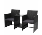 Gardeon Outdoor Furniture Wicker Chairs Table Setting Birstro Set Patio Garden