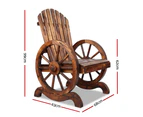 Gardeon Outdoor Wagon Chairs Wooden Patio Furniture Indoor Garden Lounge
