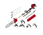 Giantz 40CC Pole Chainsaw Hedge Trimmer Brush Cutter Whipper Saw 4-Stroke 7-in-1