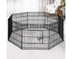 i.Pet 24" 8 Panel Dog Playpen Pet Fence Exercise Cage Enclosure Play Pen