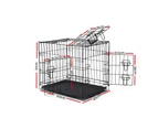 i.Pet 24" Dog Cage Crate Kennel 3 Doors