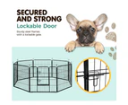 i.Pet 32" 8 Panel Dog Playpen Pet Exercise Cage Enclosure Fence Play Pen
