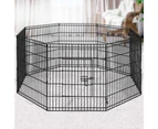 i.Pet 30" 8 Panel Dog Playpen Pet Fence Exercise Cage Enclosure Play Pen