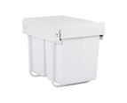 Cefito Pull Out Bin Kitchen Double Basket 2X20L White