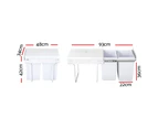 Dual Pull Out Bin 20L