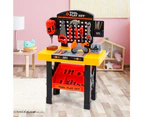 Keezi Kids Pretend Workbench DIY Tools 54 Piece Children Role Play Toys Black