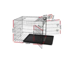 i.Pet 48" Dog Cage Crate Large Kennel 3 Doors