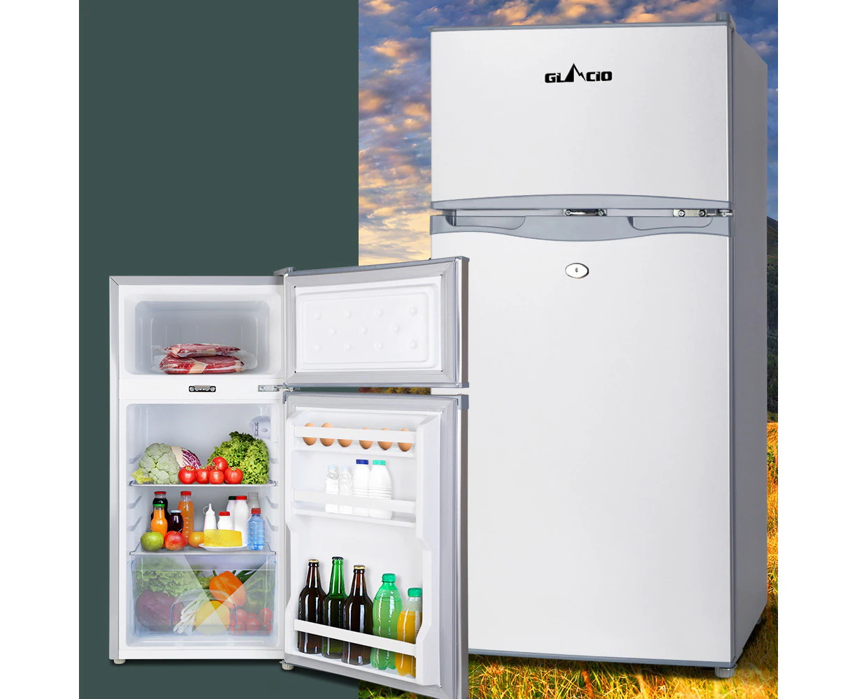 Glacio 100L Portable Fridge Freezer Bar Upright 12V/24V/240V Camping Caravan