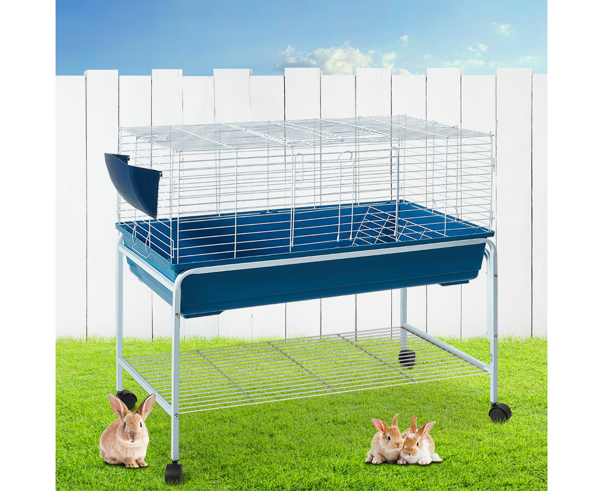 i.Pet Rabbit Cage Hutch 106cm Indoor Enclosure Carrier Catch