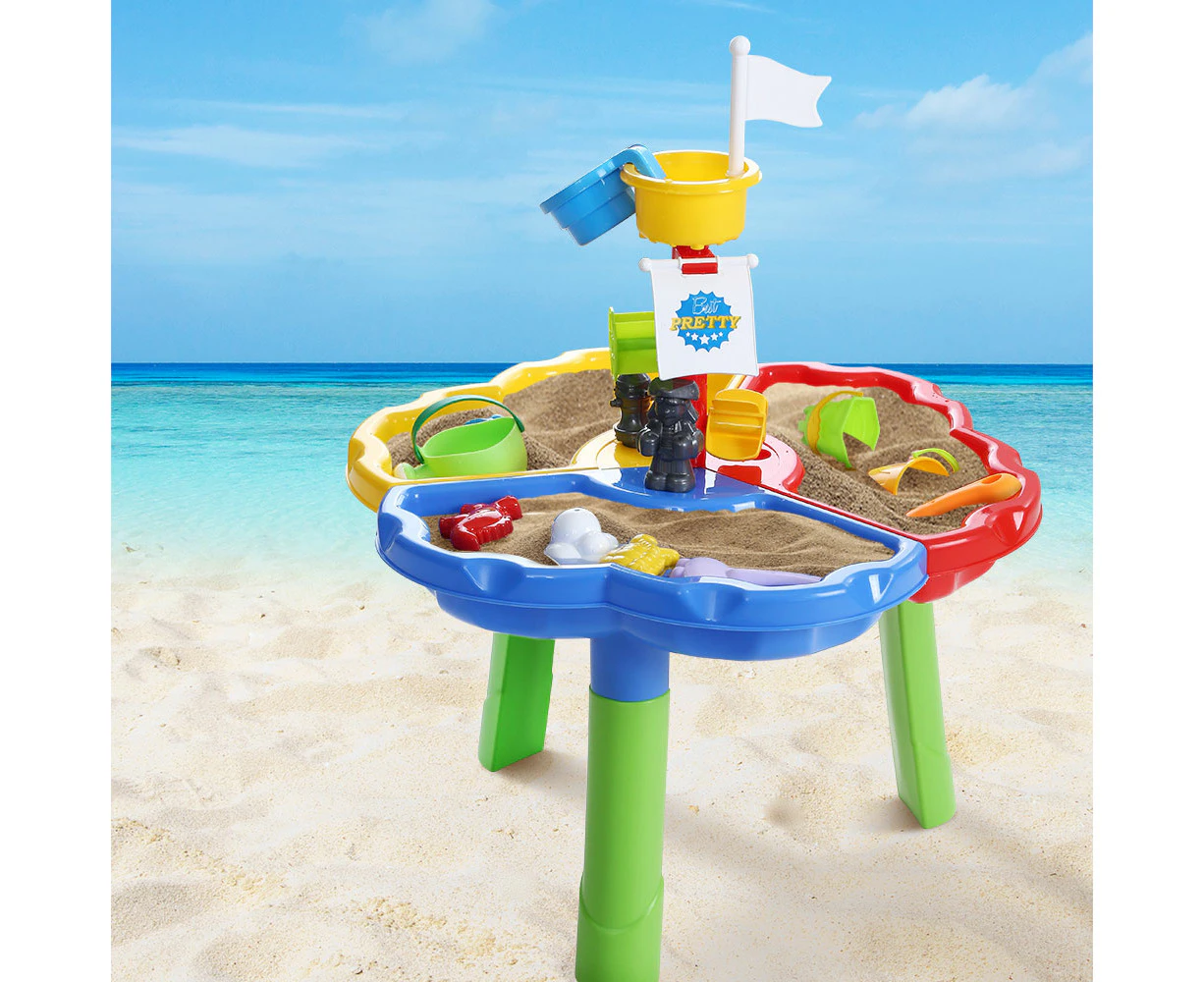 Keezi Kids Sandpit Pretend Play Set Outdoor Sand Water Table Beach Toy