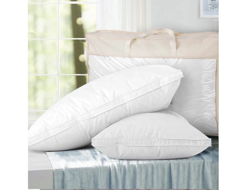 Giselle Bedding Goose Feather Down Pillow Luxury Twin Pack