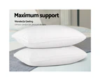 Giselle Bedding Goose Feather Down Pillow Luxury Twin Pack