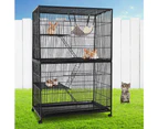 i.Pet Rabbit Cage 142cm Hutch 4 Level Bird Guinea Pig Ferret