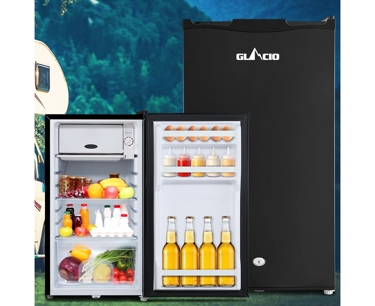 Glacio 95L Portable Fridge Freezer Bar Upright 12V/24V/240V Camping Caravan