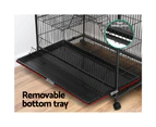 i.Pet Rabbit Cage 142cm Hutch 4 Level Bird Guinea Pig Ferret