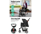 i.Pet Pet Stroller Dog Pram Cat Carrier Large Travel Pushchair Foldable 3 Wheels