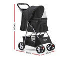 i.Pet Pet Stroller Pram Dog Cat Carrier Cage Travel Pushchair Foldable 4 Wheels