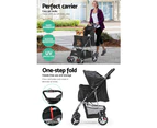 i.Pet Pet Stroller Pram Dog Cat Carrier Cage Travel Pushchair Foldable 4 Wheels