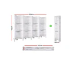 Artiss 8 Panel Room Divider Screen 326x170cm Shelf White