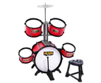 Keezi Kids Drum Kit Set Pretend Play Junior Drums Musical Toys Childrens 7pcs