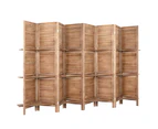 Artiss 8 Panel Room Divider Screen 326x170cm Shelf Oak