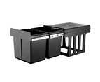 Cefito Pull Out Bin Kitchen Double Basket 2X15L Black