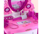 Keezi Kids Pretend Makeup Play Set Dressing Table Chair Girls Toys Children