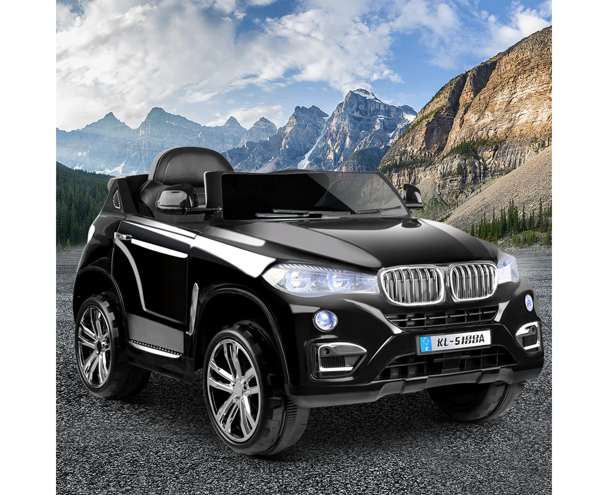 Rigo Kids Electric Ride On Car SUV BMW-Inspired X5 Toy Cars Remote 6V Black