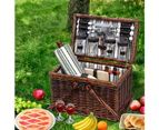 Alfresco 4 Person Picnic Basket Set Folding Insulated bag