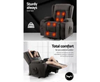 Artiss Recliner Chair Lift Assist Heated Massage Chair Velvet Rukwa