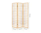 Artiss 3 Panel Room Divider Screen 131x179cm Natural