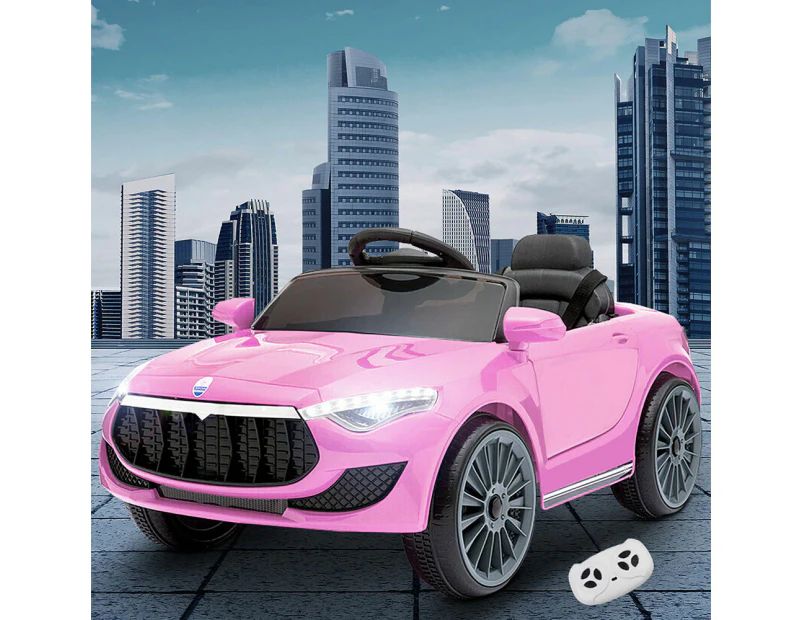 Rigo Kids Electric Ride On Car Toys Cars Headlight Music Remote Control 12V Pink