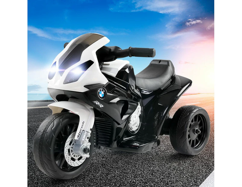 Kids Electric Ride On Car Police Motorcycle Motorbike BMW Licensed S1000RR Black