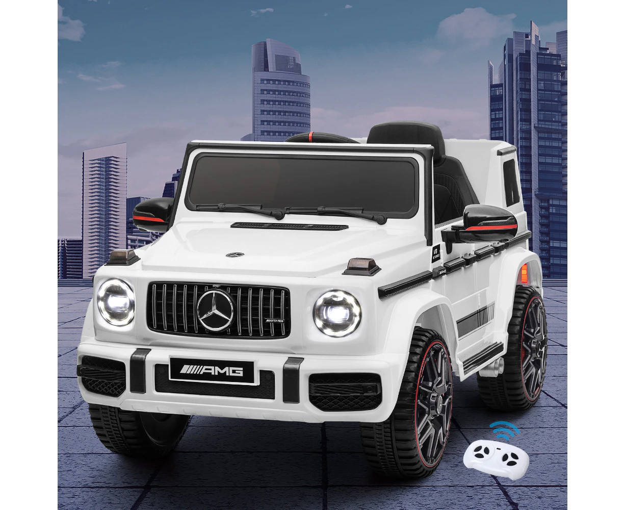 Kids Electric Ride On Car Mercedes-Benz Licensed AMG G63 Toy Cars Remote White