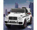 Kids Electric Ride On Car Mercedes-Benz Licensed AMG G63 Toy Cars Remote White