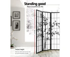 Artiss 8 Panel Room Divider Screen 348x179cm Bamboo Black White