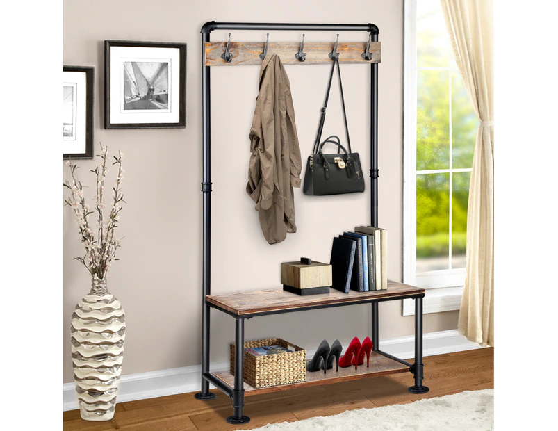 Artiss Clothes Rack Coat Stand 161x80cm Hanger Closet