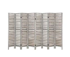 Artiss 8 Panel Room Divider Screen 326x170cm Louver Grey