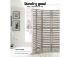 Artiss 8 Panel Room Divider Screen 326x170cm Louver Grey