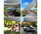 InstaHut Shade Sail 6x6m Rectangle 280GSM 98% Grey Shade Cloth