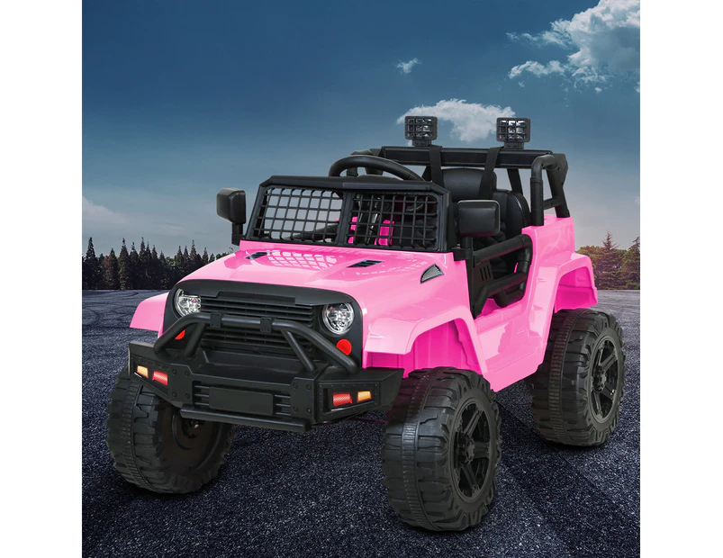 Rigo Kids Electric Ride On Car Jeep Toy Cars Remote 12V Pink