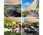 InstaHut Shade Sail 6x8m Rectangle 280GSM 98% Sand Shade Cloth